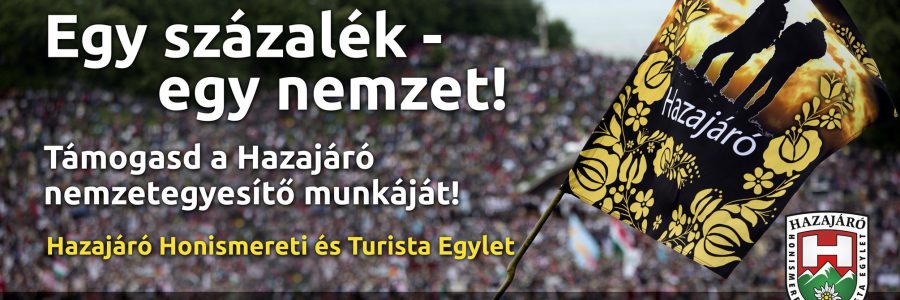 1 százalék felajánlása a Hazajáró Egylet számára